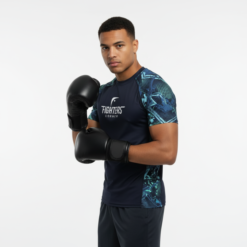 Boxing Compression Shirt Short Sleeves | Midnight Rush