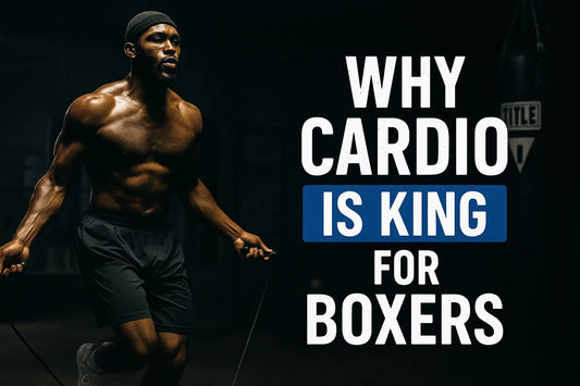 Bold digital illustration of a boxer mid-punch with overlays highlighting aerobic endurance, anaerobic power, and muscular strength, symbolizing boxing’s energy systems.