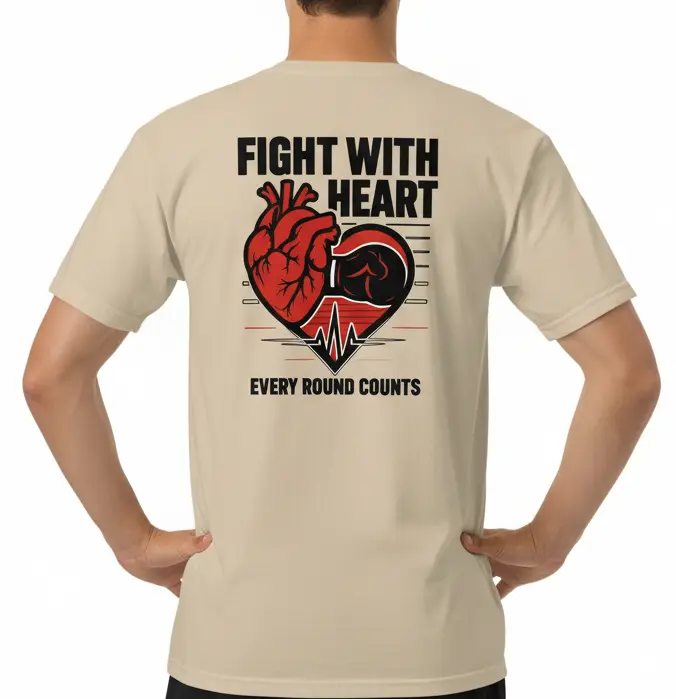 Fight with Heart Boxing T-shirt | Unisex Fit Crewneck Fighters Corner