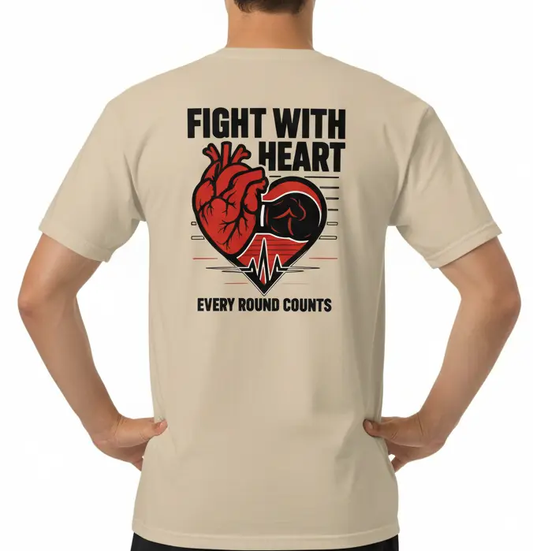 Fight with Heart Boxing T-shirt | Unisex Fit Crewneck Fighters Corner