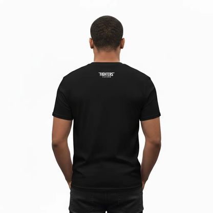 Fighters Corner boxing apparel back view - combat sports t-shirt with fighters graphic - athletic wear and fight wear for training