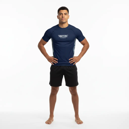 Boxing Boxing Compression Shirt Short Sleeves | Navy Phantom Fighters Corner