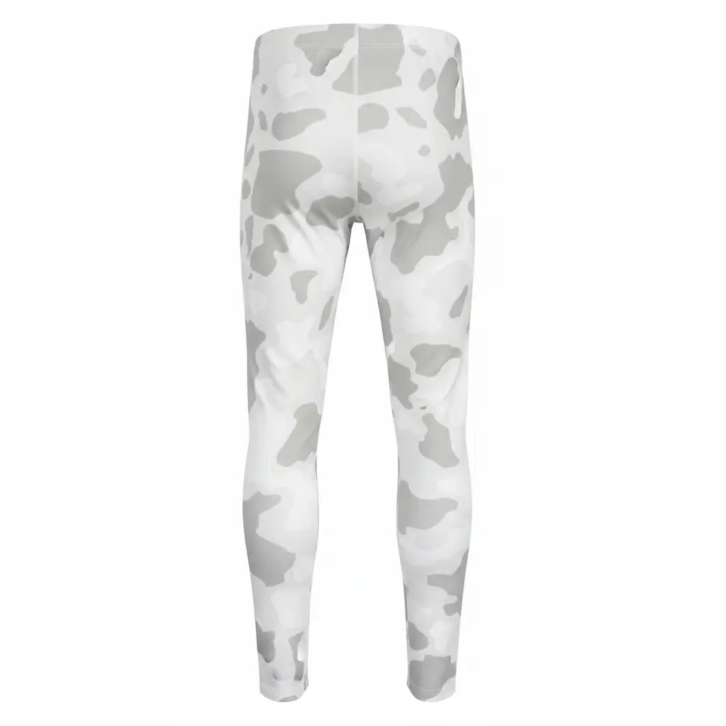 Fighters Corner white camouflage athletic leggings back view
