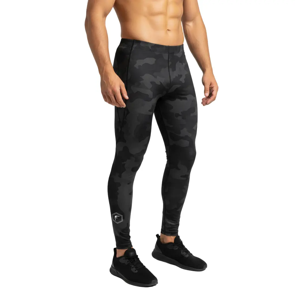 Men’s Boxing Compression Leggings | Shadow Strike Camo Fighters Corner