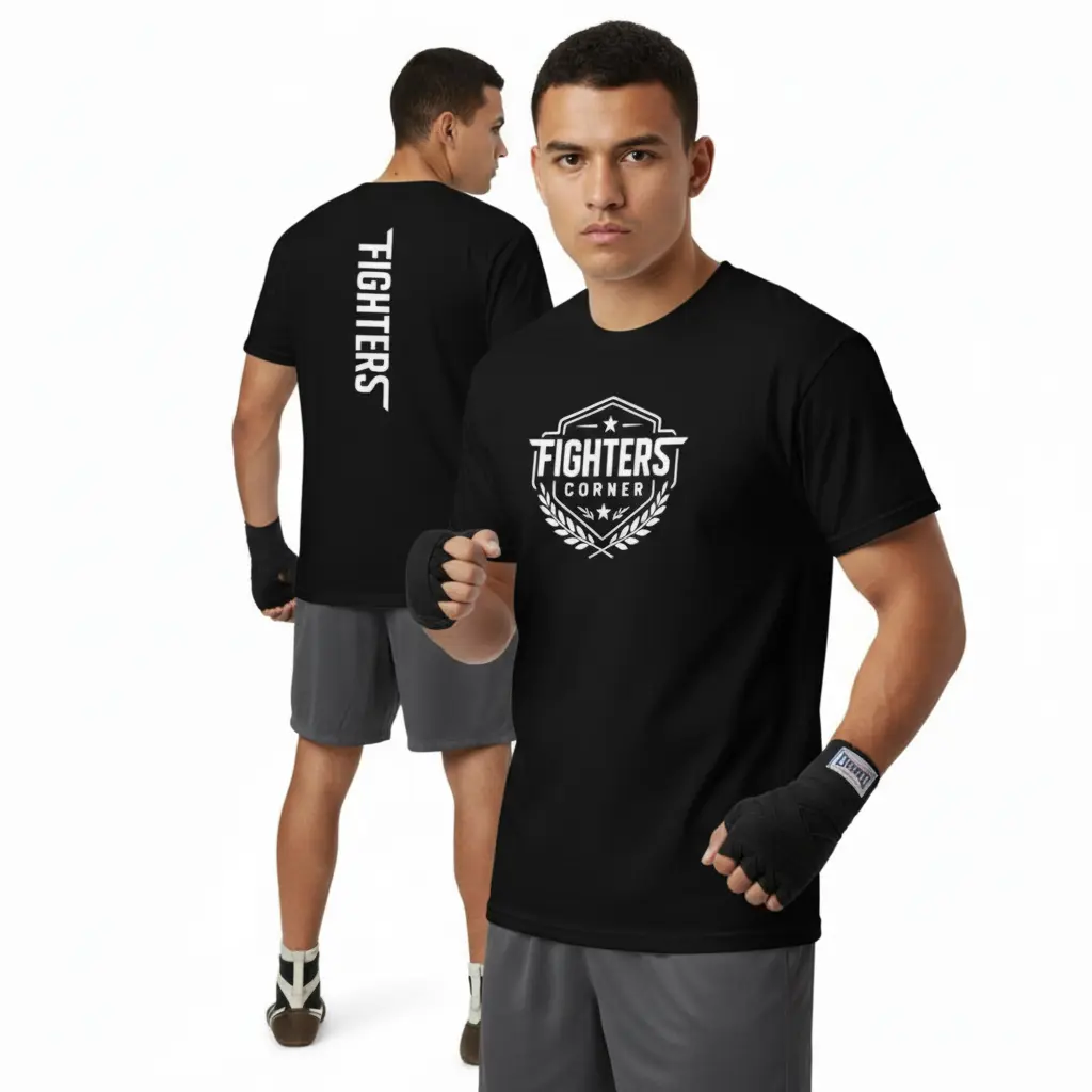 Fighters Back Design Premium Training Shirt | Unisex Fit Fighters Corner