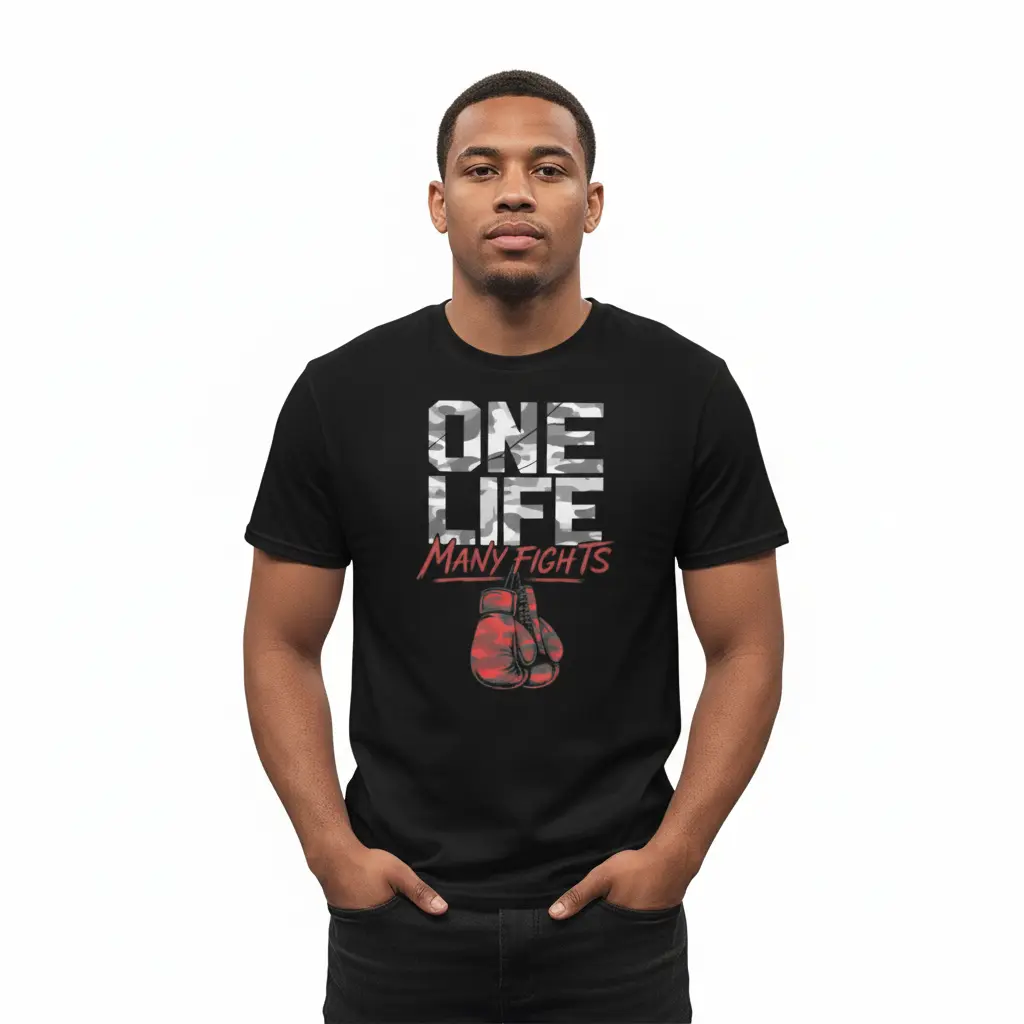 One Life Many Fight Boxing T-shirt | Unisex & Crewneck Fighters Corner