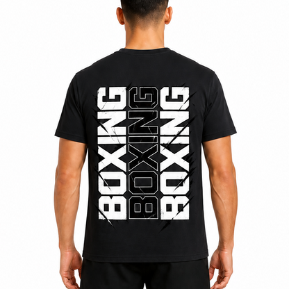 Fighters Corner Corner Strike Boxing T-Shirt — Black back mockup, regular unisex fit