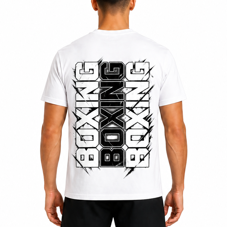 Fighters Corner Corner Strike Boxing T-Shirt — White back mockup, regular unisex fit