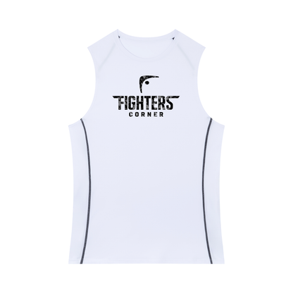 Fighters Corner Topstitch Tank – Men's Slim-Fit Performance