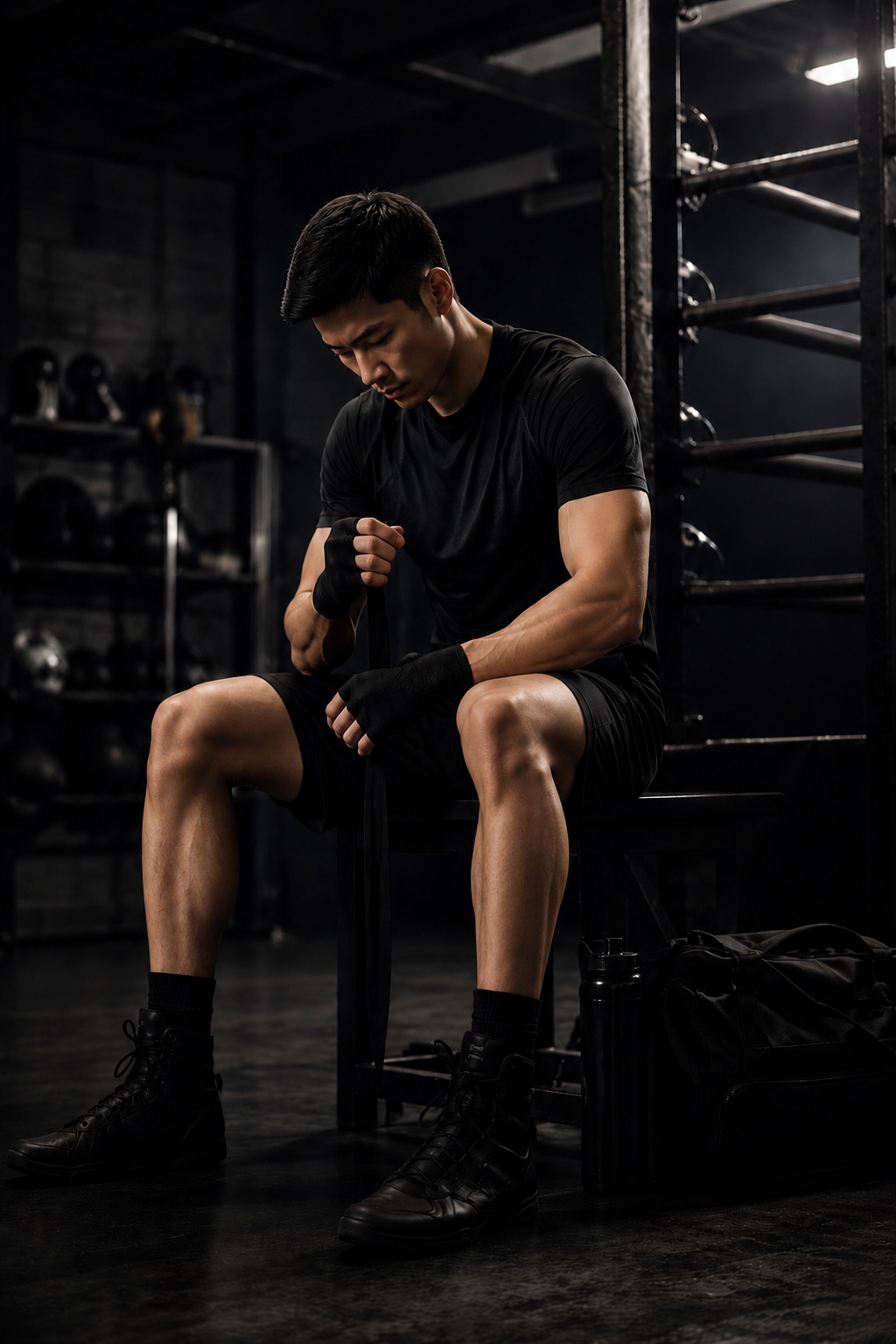 Boxer completing steady-state roadwork, representing discipline